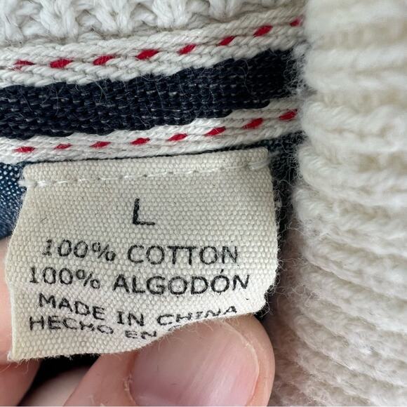 Original Weatherproof Cream Men's 1/4 zip Sweater Size Large - Picture 4 of 6